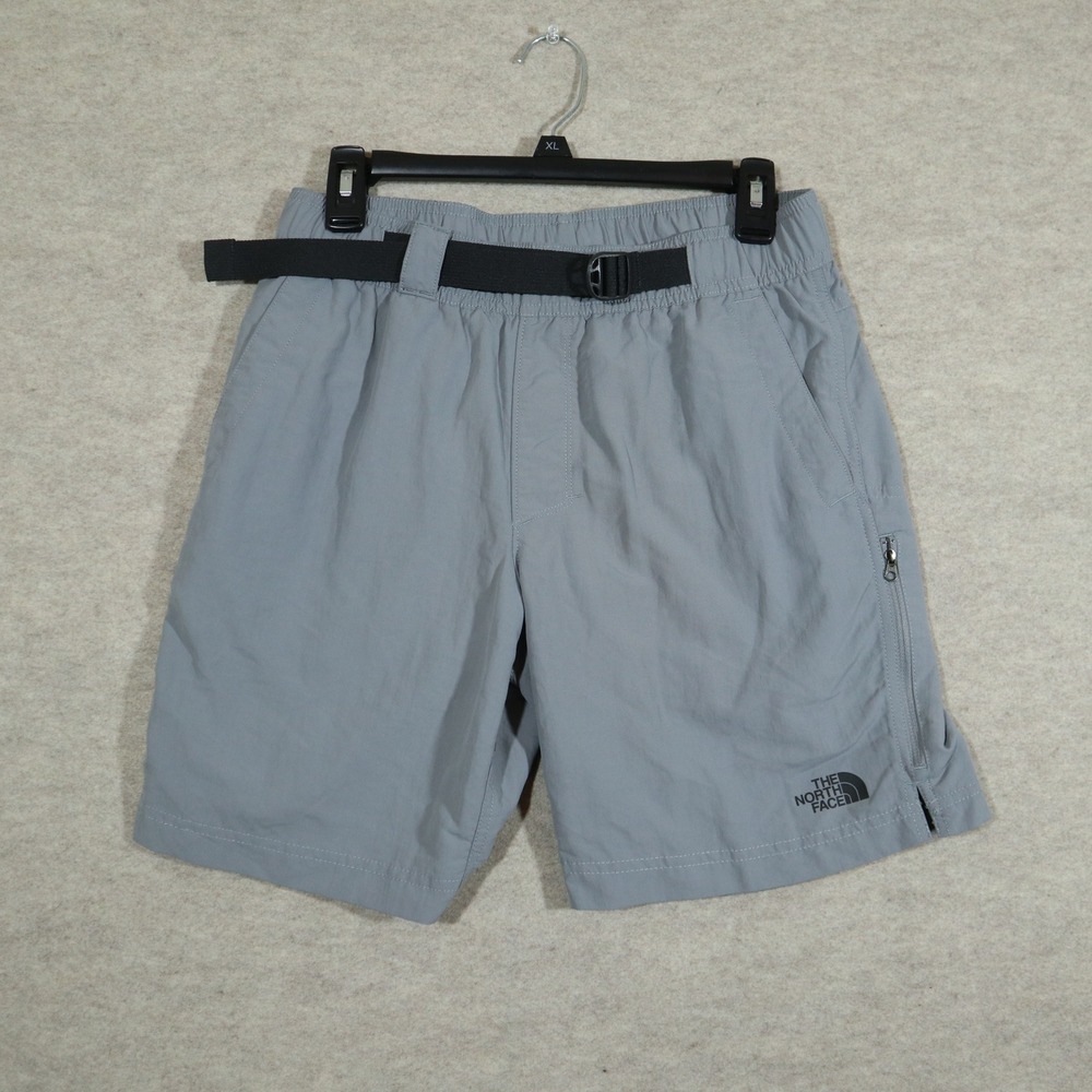 The North Face Mens Gray FlashDry Hiking Shorts Belted Gorpcore Utility Small